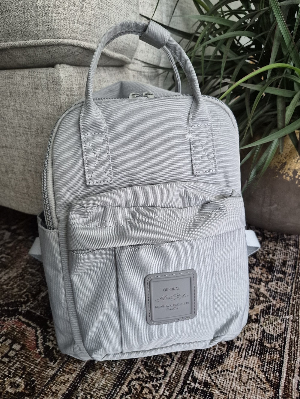 Light Gray Men’s Backpack - Casual Daypack
